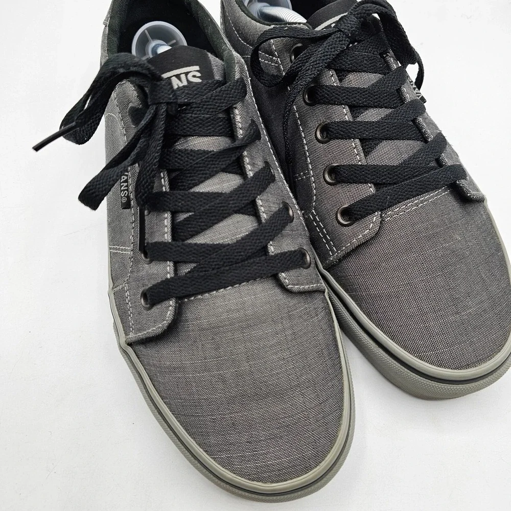 Vans Mens Low Top Skate Shoes Sneakers Size 7 Gray Skateboarding Lace‎ Up